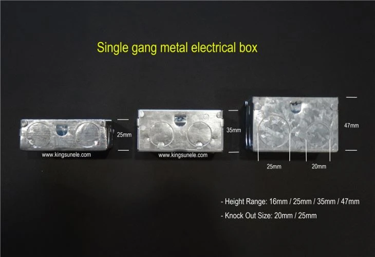 Two Gang Metal Electrical Box